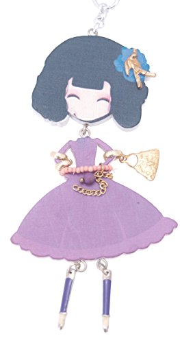 Sautoir Lolilota Poupée Bois Jupe Violet