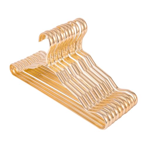 Happyyami 1 Set 10 Pcs Skid Alloy Clothes Hangers Traceless Design Rustproof and Sun Resistant for Organizing Clothing Without Marks for Home Use Random Color