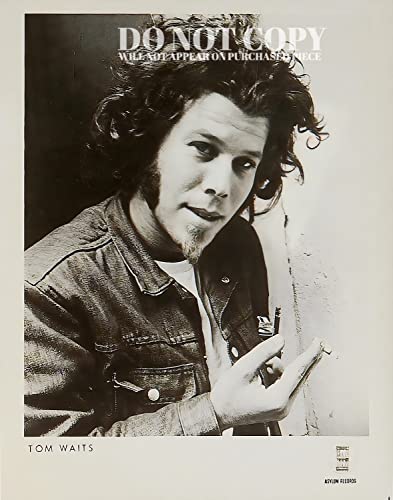 Photographie de Tom Waits 28x35 cm : portrait vintage de 1973 pour décoration rétro