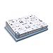 Sameside Studio Baby Toile Thank You Cards with Envelopes, 24 Pack - 4.75 x 3.5 Inch, Blank Inside, Modern Design - Perfect for Baby Showers, Announcements, Celebrations, Parties, Occasions, and Gratitude (Blue)