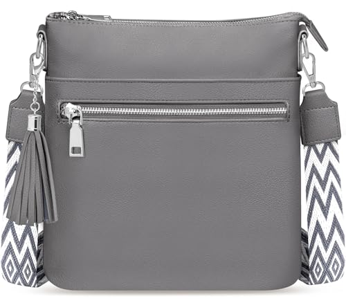 TEUEN Umhängetasche Damen Große Kapazität Veganes Leder Handtasche Damen Mittelgroß Moderne Crossbody Bag & Leichte Schultertasche mit Verstellbar Abnehmbar Breiter Gurt