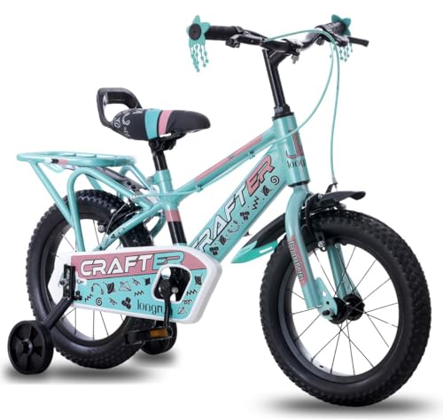 Image of longrun 14T Cycle for Kids 2-5 Years Boys and Girls | Bicycle for Kid with Training Wheels | Kids Cycle for 2 to 5 Years with Adjustable Seat | Easy 4-Step Setup | 95% Fitted | 14 Inch Kid Cycle