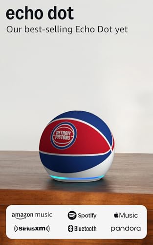 Image of Amazon Echo Dot (newest model) | Officially Licensed NBA Limited-Edition | Detroit Pistons