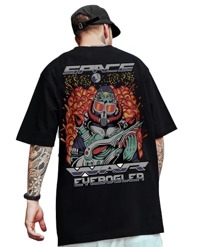 Image of Noble Monk Men's Round Neck Half Sleeve Oversized Printed Tshirt