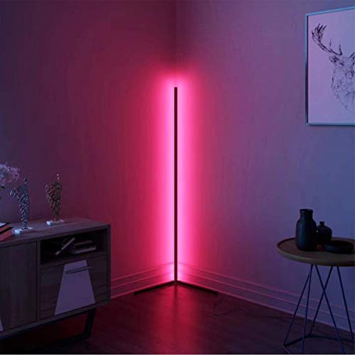 RGB LED Stehlampe Dimmbar mit Fernbedienung 24W Stehleuchte für Wohnzimmer Schlafzimmer Farbwechsel Lichtsaeule Dimmbar Für Büro Energiesparende