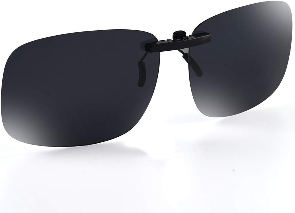 UpaClairePolarized Clip-on Sunglasses, UV Protection/Anti-glare, Small Metal Clip, Optical TAC Lenses, Driving/Outdoor, Men and Women