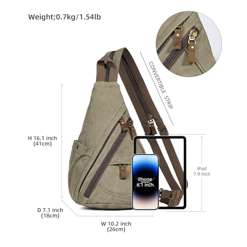 KL928 Sling Bag(Large Version+Small Version) - Small Crossbody Backpack Shoulder Casual Daypack Rucksack for Men Women3