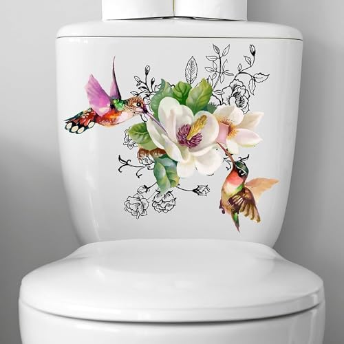 Blumenmuster Toilettensitz-Aufkleber – Selbstklebende Badezimmer-Dekoration aus Material (30x40cm, Für Waschmaschinen-Oberflächen und Fliesen) Blumenmuster Toilettensitz-Aufkleber – Selbstklebende Badezimmer-Dekoration aus Material (30x40cm, Für Waschmaschinen-Oberflächen und Fliesen)