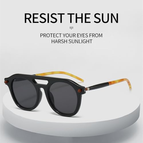 CHUANTEN Sunglasses Women Vintage Round Shades Men Trending Luxury Sun Glasses UV400 Eyewear(Green,One Size)2