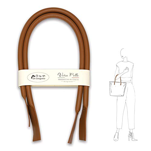 Manici Marrone in Vera Pelle per Borse (2 pezzi) |...