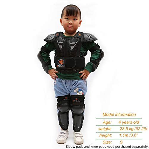 image for RIDBIKER Kids Motorcycle Armor Vest Dirt Bike Chest Spine Protector Ba