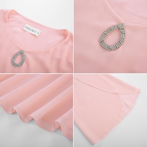 Variante de Hanna Nikole vestidos fiesta tallas grandes Rosa claro 22W