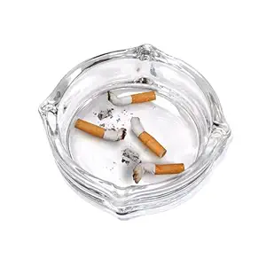 Oblivion Glass Brunswick Crystal Quality Cigar Cigarette Ashtray Round Tabletop for Home Office Indoor Outdoor Home D cor