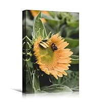 Canvas Wall Art Yellow Fields Bohemian Colorful Floral Group Multicolor Photography - 12x18 inches