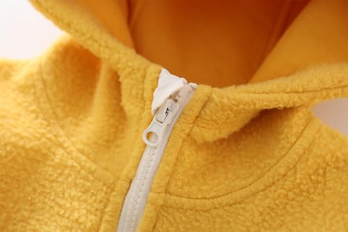 LittleSpring Girl Boy Fleece Jacket Hoodie with Zipper Pocket3