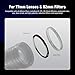 Neewer 77-82mm Step Up Ring Adapter (2 Pack) with Cleaning Cloth, Ultra Slim Aluminum Alloy Lens Filter Adapter Ring for 77mm Camera Lens to Use 82mm Filter