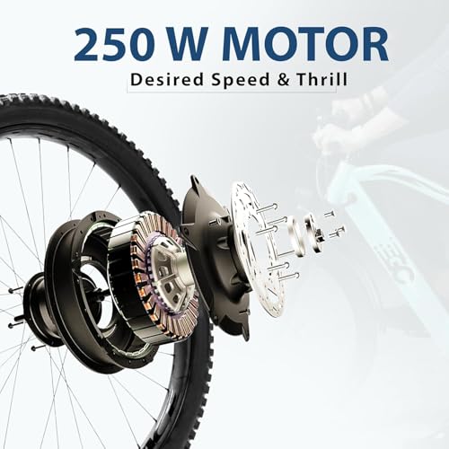Image of Electric Cycle for Adults, | Ultimate Sport Ride with Dual Disc Brakes | 26 inch Fat Tire Mountain Bicycle 250-Watt Motor | 36V Lithium-Ion Battery Up to 40 km Range and Adjustable Seat (Orange)