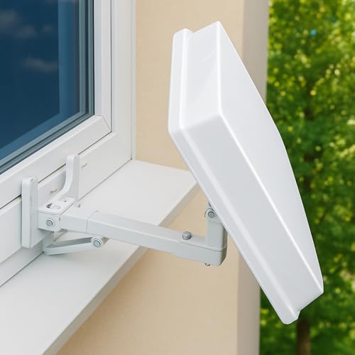 Sat Flachantenne mit Twin LNB - HD Sat-Anlage für 2 TV - Selfsat H30D2+ kompakte Antenne inkl....