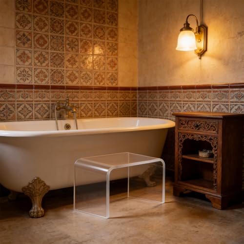 Tabouret de douche imperméable et robuste en acrylique - 7