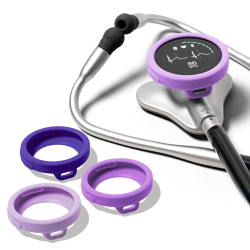 CORE 500&trade; Digital Stethoscope&mdash;Silver and Purple Chestpiece Cover Bundle