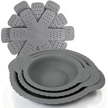 BYKITCHEN 3PCS Silicone Pan Protectors with 6PCS Felt Pan Pot Separators Dividers Pads for Stacking and Protecting Your Cookware, Compatible with Hexclad Cookware Set, Tfal Nonstick Frying Pans &More