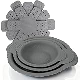 Complete 9-Piece Set for Every Kitchen: Includes 3pcs silicone pan protectors and 6pcs felt pan pot protectors — a versatile combination designed to meet all your cookware protection and storage needs. Perfect for keeping your pans and pots scratch-f...