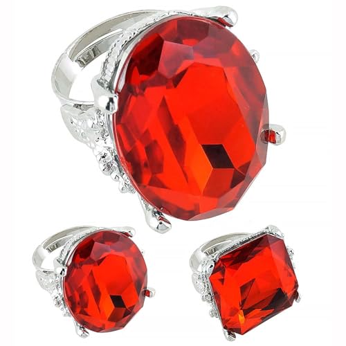 WIDMANN ac0099 ? Anillo con gruesa piedra rojo differentes formas varios , color/modelo surtido