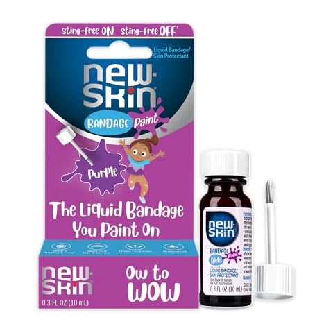 New-Skin Kids Liquid Bandage Paint, Sting Free Waterproof Bandage for Scrapes and Minor Cuts, 0.3 Ounce (Packaging May Vary) Cover