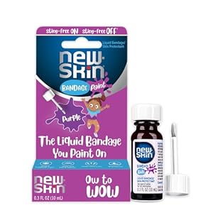 New-Skin Kids Liquid Bandage Paint, Sting Free Waterproof Bandage for Scrapes and Minor Cuts, 0.3 Ounce (Packaging May Vary)