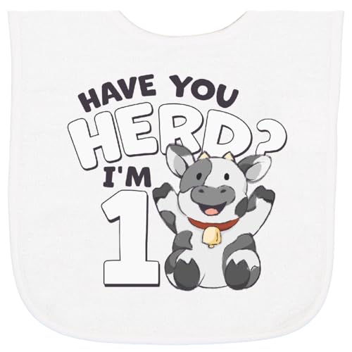 inktastic Have You Herd I'm 1 Baby Terry Cloth Bib