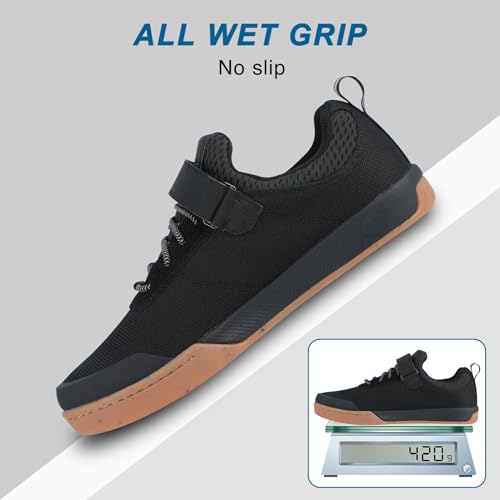 SANDUGO Men's Mountain Bike Shoes Elastic Closure | Lightweight, Waterproof, Breathable MTB Shoes