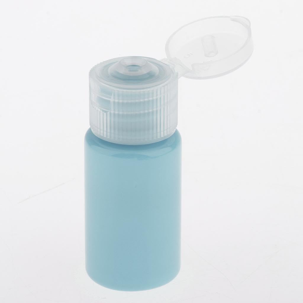 2x10 Envases de PET para Desmaquillante Líquido, Botellas de Champú de Viaje de 10 Ml, Azul Claro, 6 piezas