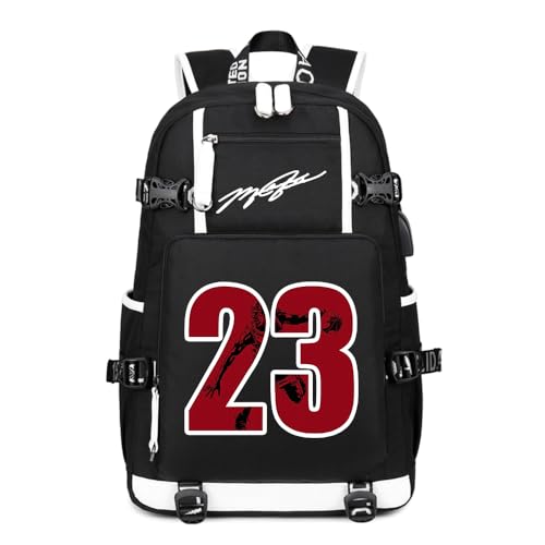 Basketball Player 23 Student School Bag, Laptop Backpack, Ultra-Light Travel Bag, For Men And Women (Black3)