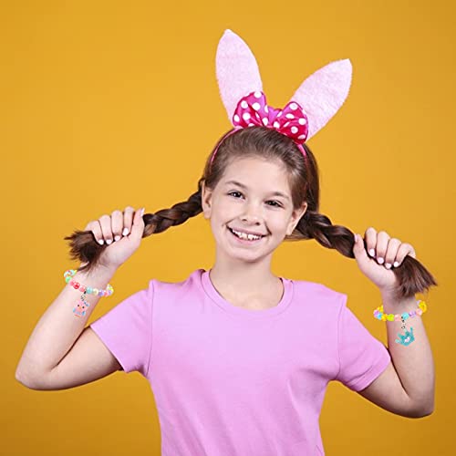 Pulseras para niñas SOTOGO juego de 55 piezas de cristal colorido con abalorios de arco iris 7