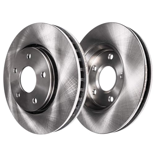 Image of Detroit Axle - Front Brake Kit for 2011-2019 Lincoln MKT Ford Taurus | Explorer 2012-2019 Flex, Disc Brake Rotors Ceramic Brake Pads with Hardware Replacement 12.80 inch inch Rotor