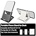 POQOD 2 Pack Cell Phone Stand, Foldable Phone Holder for Desk Compatible with Phone 15 14 13 12 11 Pro Xs Xs Max Xr X 8, Nintendo Switch, All Phones, Black & White