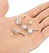REVOLIA 14G Stainless Steel Belly Button Rings for Women Navel Rings CZ Body Piercing