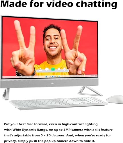 Image of Dell 27 All-in-One Desktop Computer, 27 inch FHD IPS Touch Display, Core 7 150U, NVIDIA GeForce MX570A, 32GB DDR5, 1TB SSD, Wireless KB & Mouse, Windows 11 Pro for Business & Study