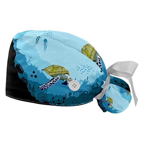 Chapeaux de travail anti-sueur JDEZ casquettes bouffantes respirantes tortue