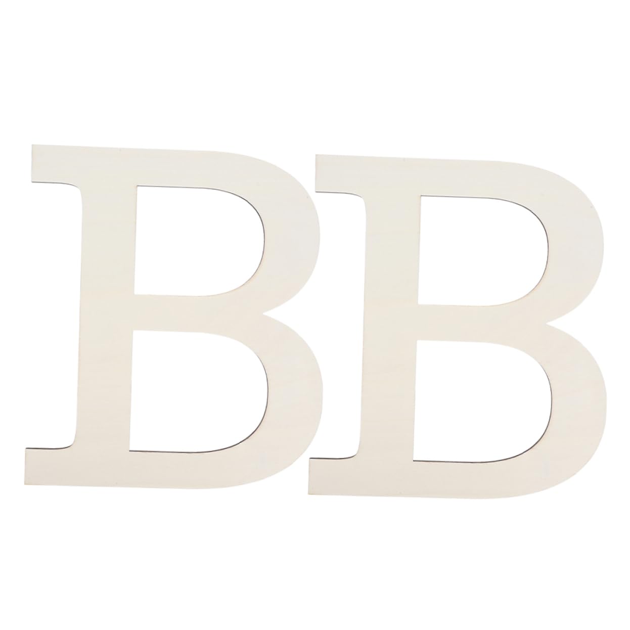 FUNOMOCYA 2pcs Big Paintable Wood Letters b Unfinished Wooden Alphabet Slices for Diy Wall Art Dec