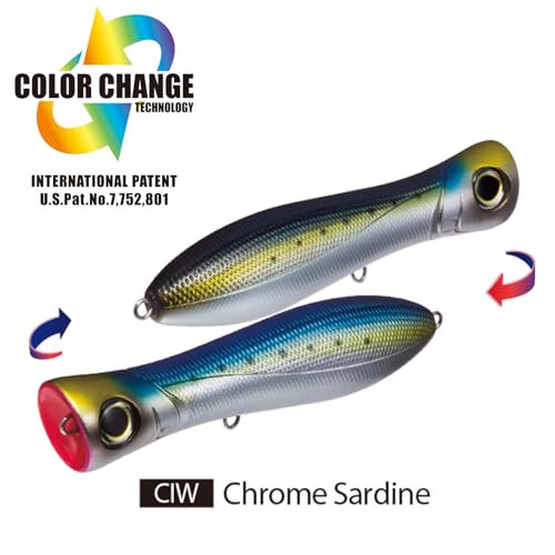 YO-ZURI(ヨーヅリ) ルアー ポッパー ブルポップ 150mm CIW 自重:70g R1154-CIW-イワシ 2枚目