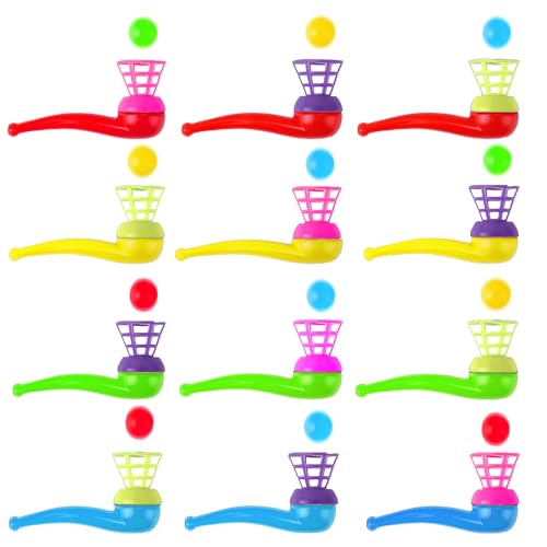 Lubibi Bolsas de Relleno de Bolas para Fiestas,12 Blow Pipe&Balls Pinata Toy Loot Party Bag Fillers...