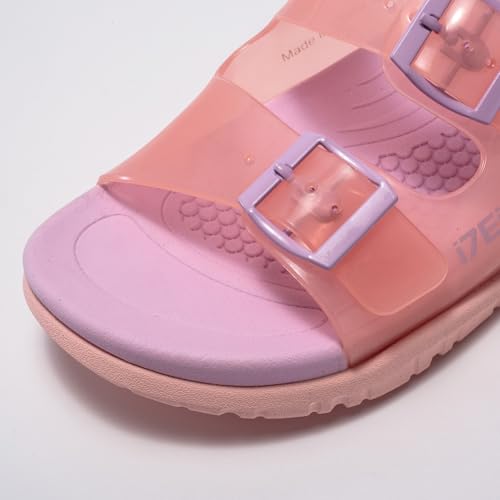 i78 Kids Double Buckle Adjustable Arch Support Flat Non-slip Sandals for Girls?PINK big_kid 4.5?
