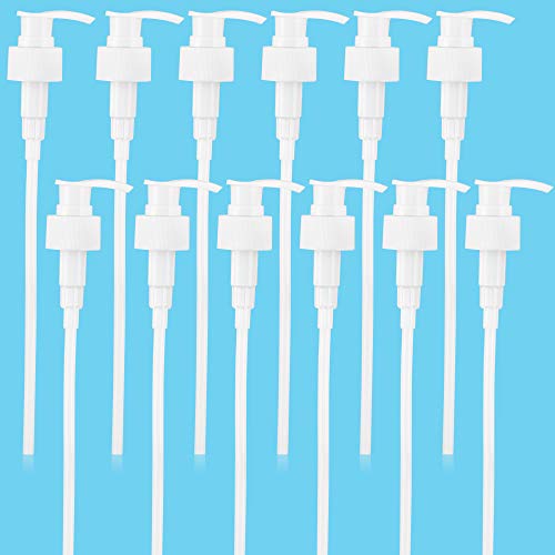 ZMCARE 12-Pack, Eco-Friendly 28-410 (28 mm) Lotion Pump for Cosmetics, Hand Wash, Hand Sanitizer, Soap Dispenser Containers — Non-Slip Design — Fits Most 1 liter/33.8 Oz Bottles.