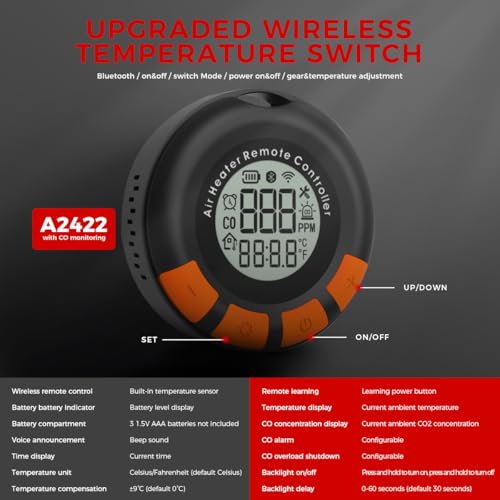 Sunster 8kW Tragbare Diesel Luftheizung, 110-240V AC & 12/24V DC TB10PRO Diesel Standheizung mit Bluetooth APP & Adapter,Plateau-Modus Diesel Heizung für Auto, LKW, Camping