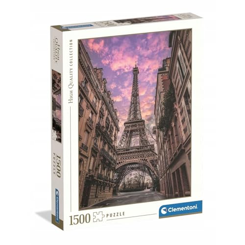 Clementoni - Puzzle 1500 pièces pour Adultes et garçons, Illustration avec Paysage Urbain Paris Awakens, Idée Cadeau, fabriquée en Italie, 59,5 x 84,5 cm, 31752