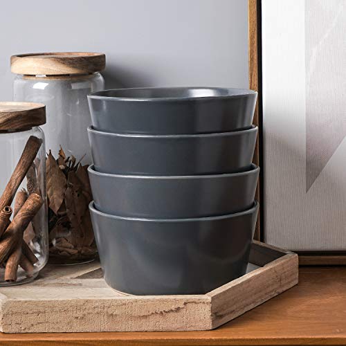 Image of Stone Lain Stoneware Bowls Set, 4-Piece, Grey Matte