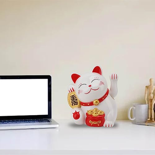 Gato de la suerte Asixxsix de 5.5 pulgadas con brazo agitador miniatura 2