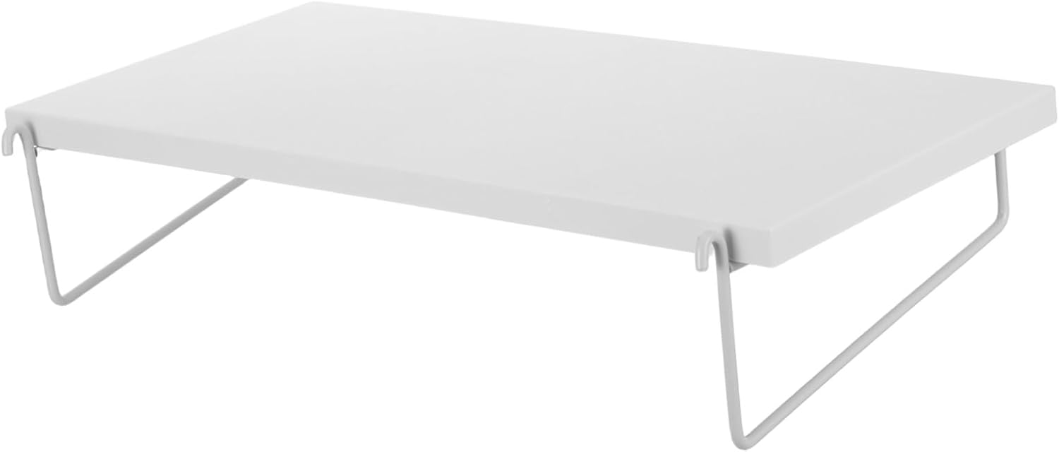 Heavy Duty Wall Mount Pegboard Shelves White Plastic Organizer Storage Rack for Tools and Toiletries Space Saving Versatile Home Organization for Apartment and Gaming Room