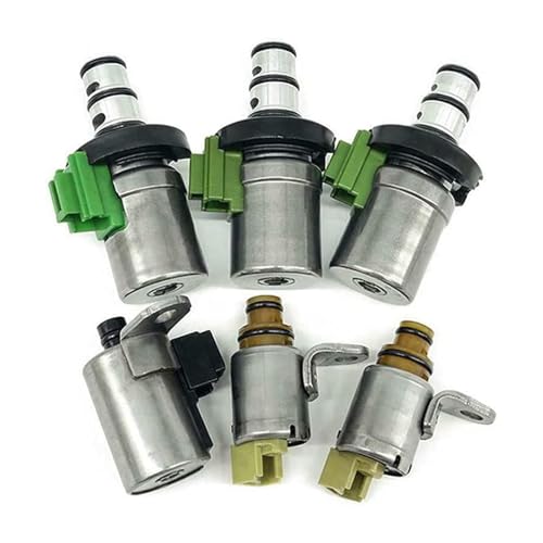 Image of SecosAutoparts 6PCS 4F27E Transmission Solenoid Kit Compatible with Mazda 2 3 5 6 CX-7 MPV 2002-2012 - Fit for 4F27-E 4 Speed Automatic Transmission, Replaces 48420K-R FN4A-EL